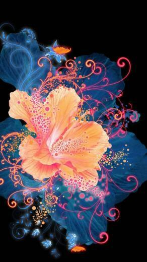 Abstract Flowers Wallpaper