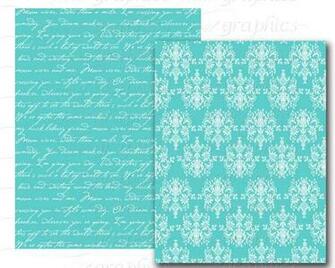 Tiffany Blue Color Background Damask Digital