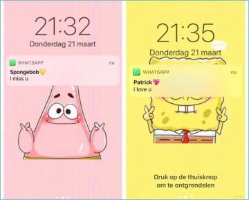 Best Friends Spongebob Patric I Miss U Love