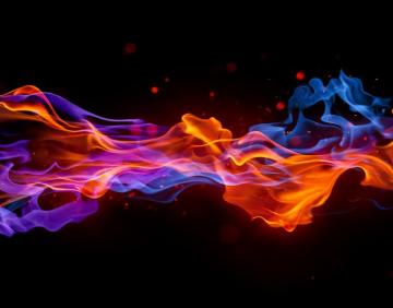 Red And Blue Fire Wallpaper On