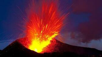 Erupting Volcano HD Wallpaper Background Image Id