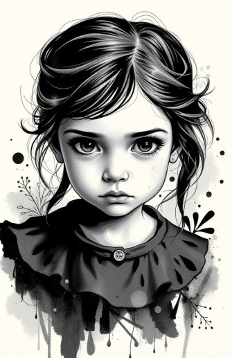Black And White Girl Wallpaper