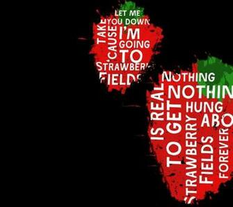 The Beatles Lyrics Strawberries Wallpaper Art HD