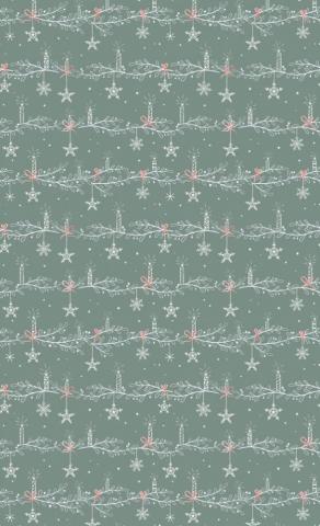 Christmas Aesthetic Wallpaper Hanging Ornament Sage Green
