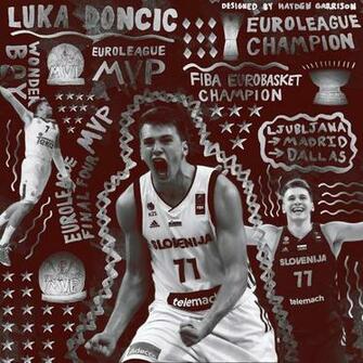 Luka Doncic Silver Sharpie Design On