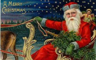 Santa Claus Vintage Wallpaper Desktop HD
