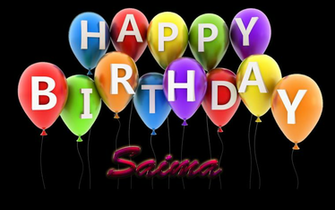 Saima Happy BirtHDay Balloons Name Png Ankit Cake