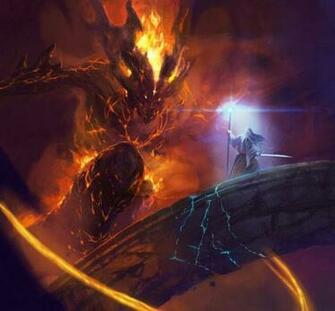 Balrog Vs Gandalf Fantasy Art Witches Wizards