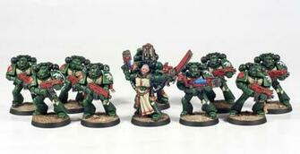 Dark Angels Space Marines Squad By Dullspork