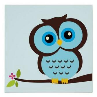 Cartoon Owl Children S Wall Art Posters