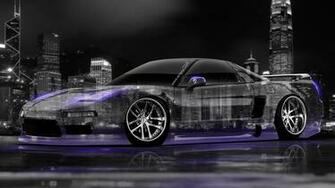Honda Nsx Jdm Crystal City Car Violet Neon HD Wallpaper Design