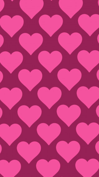 Pretty Pattern Pink Hearts iPhone Wallpaper