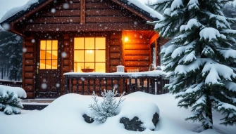 Cozy Winter Storm Outside Wallpaper