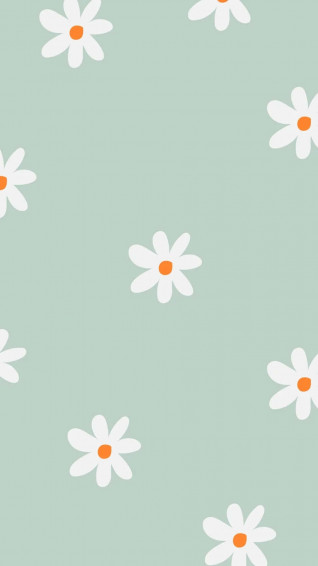 Sage Green Flower Aesthetic Wallpaper