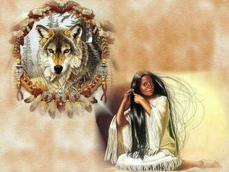 Native Woman Beauty Brave Pride Wolf