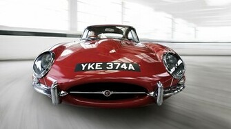 Red Jaguar E Type Wallpaper HD