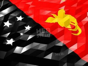 Flag Of Papua New Guinea 3d Wallpaper Illustration Hebstreits