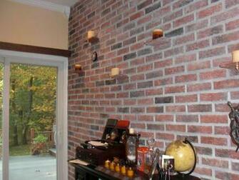 Lancaster Custom Brick Wall Tile Style Red