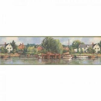 Winston Porter Goodell Boat Lakeshore Scenery L X W