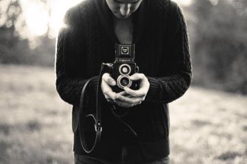 Person Man Black And White Sun Vintage Old Camera Photography