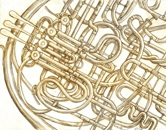French Horn Wallpaper By Entroz