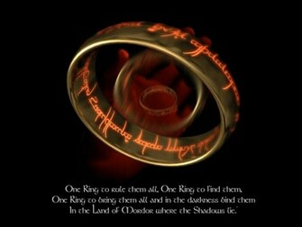 The One Ring Lord Of Rings Wallpaper