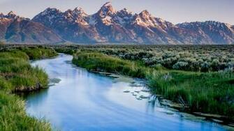 Wallpaper River Usa Wyoming Grand Teton Ridge