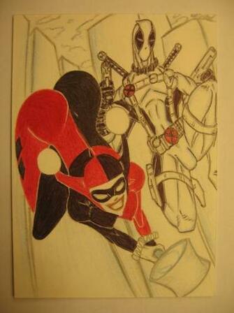 Deadpool And Harley Quinn By Junhb74
