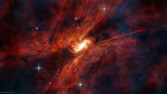 Red Galaxy Pixels Wallpaper Tagged