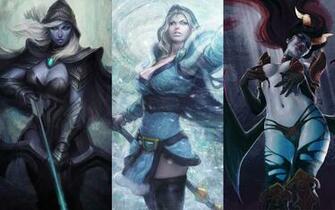 Traxex Crystal Maiden And Queen Of Pain Wallpaper