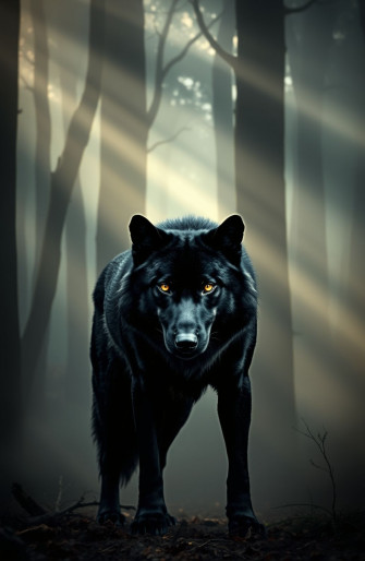 Cool Black Wolf Wallpaper