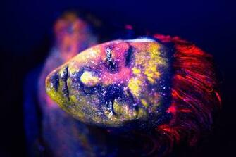 Glow In The Dark Body Painting Art Background Hivewallpaper