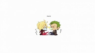 Zoro And Sanji Cute Chibi One Piece Anime HD Wallpaper 2t