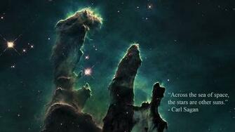 Nebula Pillars Of Creation Carl Sagan Quote Space Wallpaper