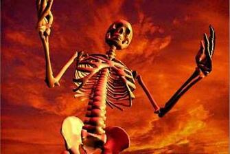 Halloween Skeleton Wallpaper Red