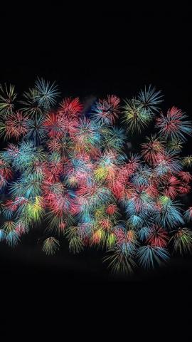Fireworks Art Dark Wallpaper iPhone Plus