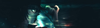 Anime Green And Black Wallpaper