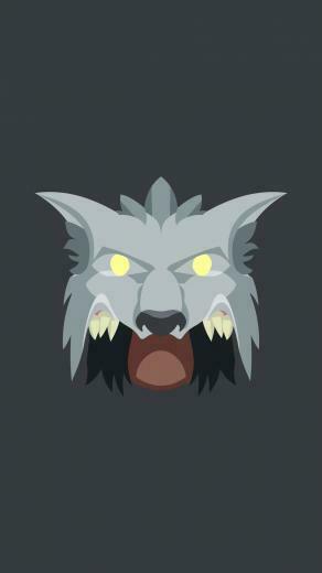 White Fang Gnash Minimal Wallpaper