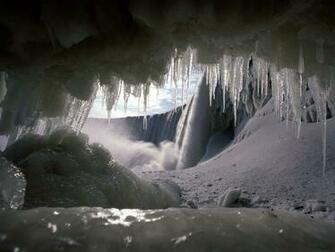Ice In Cave Wallpaper