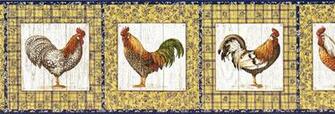 Source French Country Rooster Wallpaper Border
