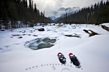 Wallpaper Background Winter Activity Snowshoeing Rocky Mountains
