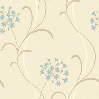Mia Cream Blue Wallpaper Arthouse