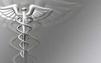 Doctors Caduceus Wallpaper Grey Desktop