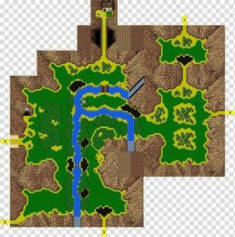 Crystalis Nintendo Entertainment System Video Game Map