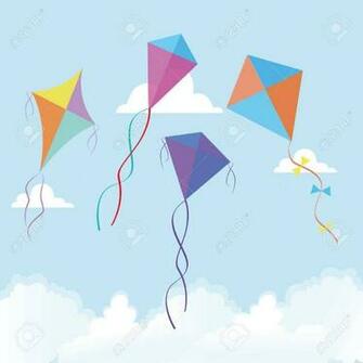 Abstract Cute Kites On A Special Background Affiliate