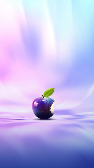 Purple Apple iPhone Wallpaper