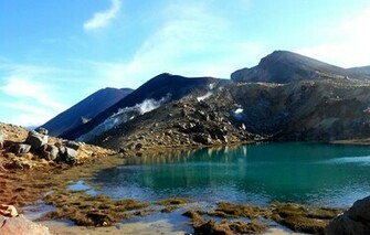 Wallpaper Emerald Lakes New Zealand The Sky Mountains