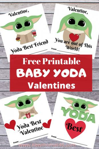 Printable Baby Yoda Valentines Valentine S Cards For Kids