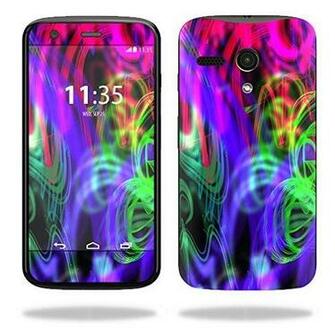 Skin Decal For Motorola Moto G Wrap Cover Sticker Skins Neon Splatter