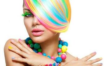Wallpaper Girl Style Hands Makeup Beads Color Hair Manicure